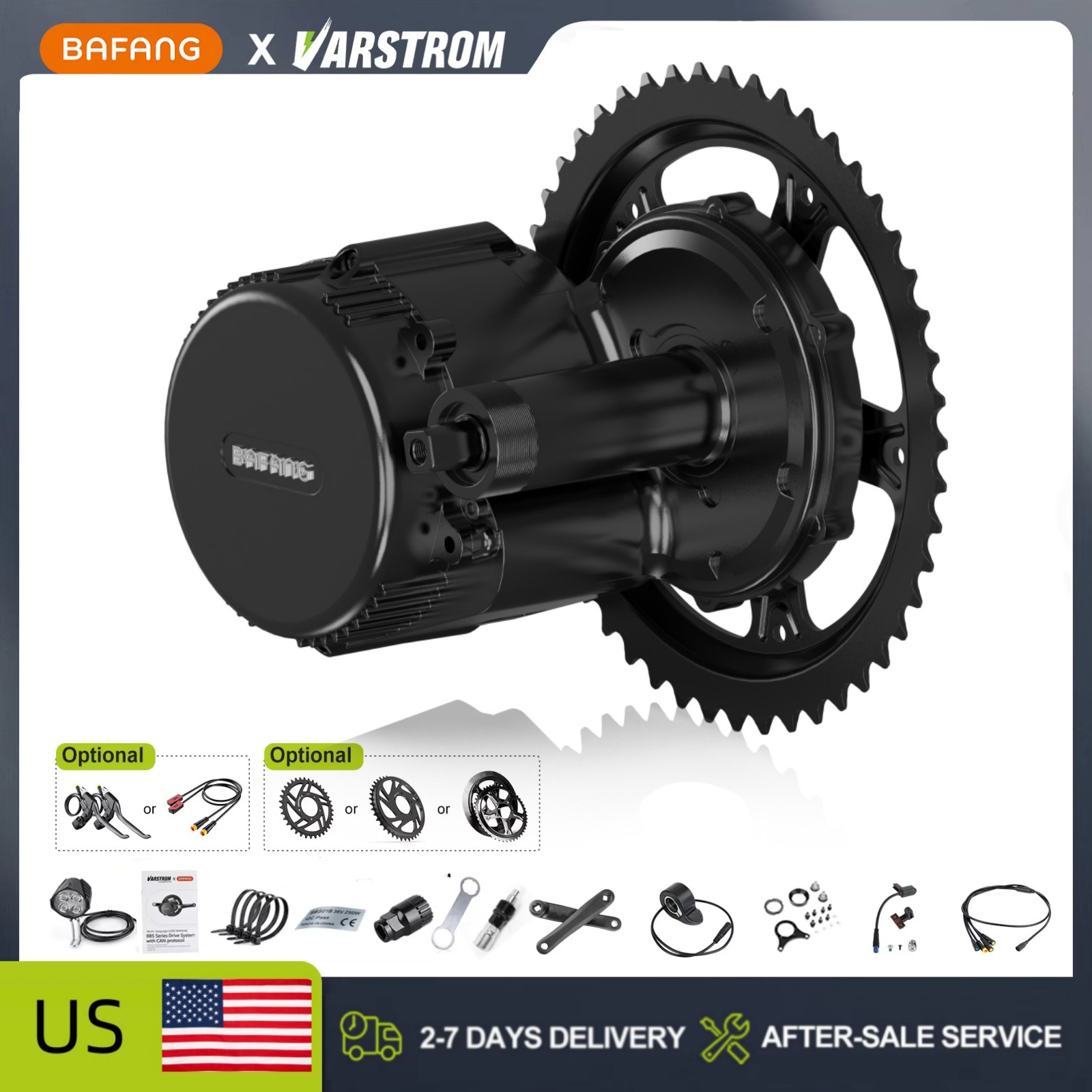 Bafang Bbs02B 48V 750W Mid Drive Kit - Kit de conversión para bicicleta eléctrica